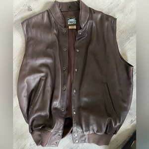 Vintage Roots Custom Brown Elk Skin Park Vest XL